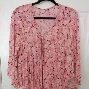 Ditsy floral pink dress